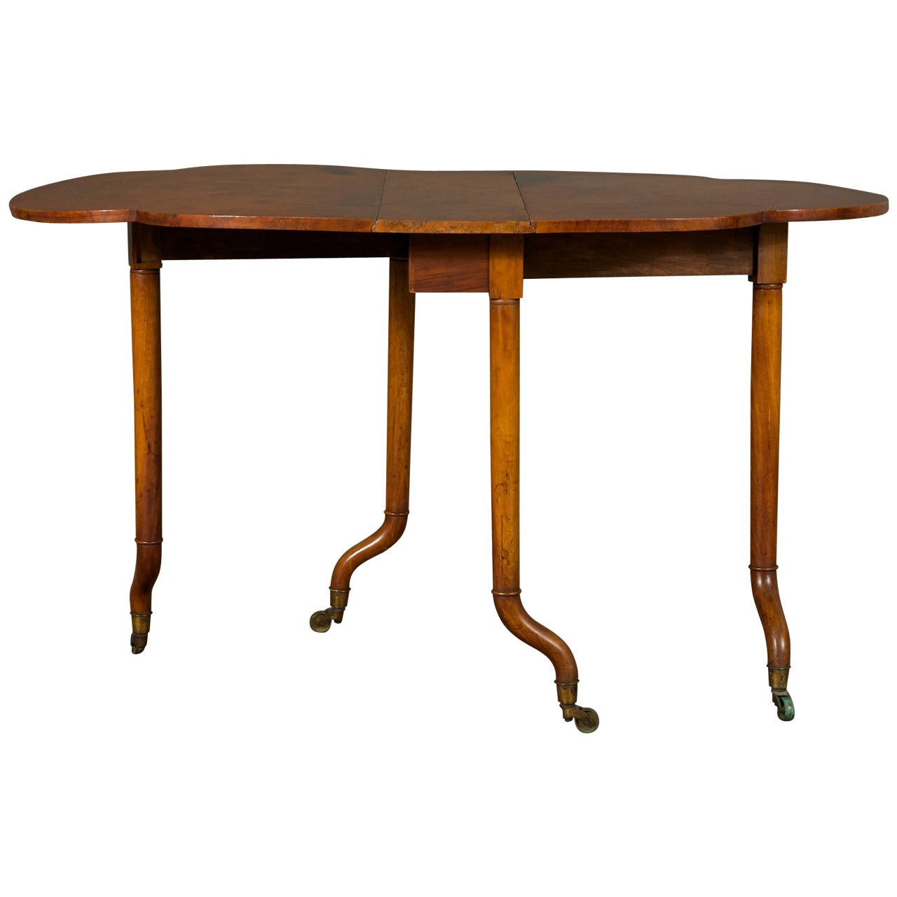 Unusual Walnut Gateleg Table by Holland and Sons For Sale
