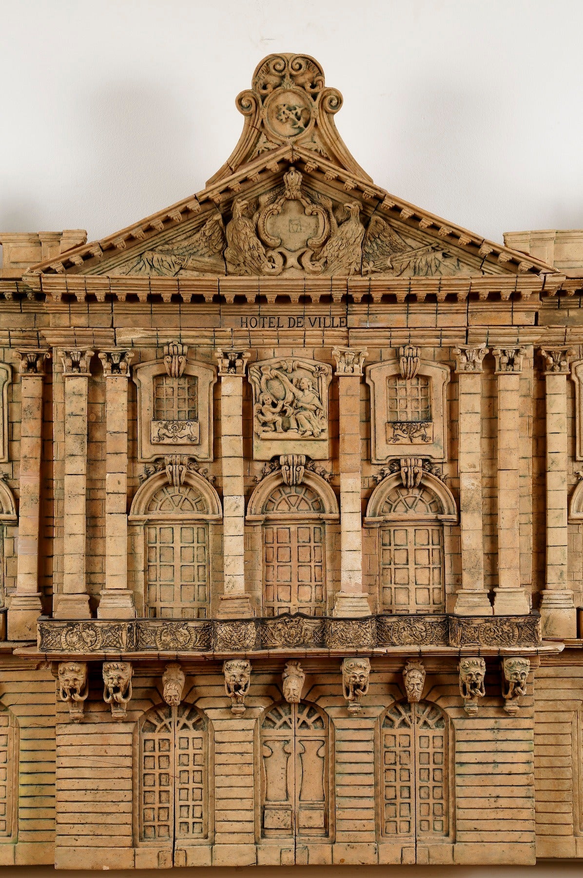 A large terracotta bas relief sectional Model Of The Hôtel De Ville, Nancy, as Designed by Emmanuel Héré, (1705-1763)

Modeled after the Hôtel de Ville, Nancy, France. Now backed onto a later board. Detailed research report available on