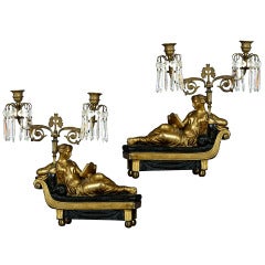 A Pair Of Regency Two-light Candelabra By J.D. Giannelli