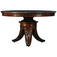 A Carved Mahogany Center Table In The Manner Of Alexander 'Greek' Thompson