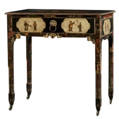 George III Painted Center Table, The Top In The Manner Of Stubbs