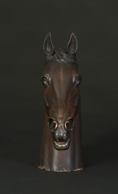 20th Century A Finely Modeled Sculpture of Horse's Head For Sale