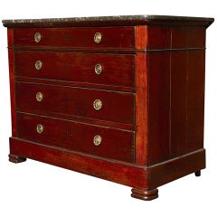 French mahogany 4-drawer commode of the Louis Philippe period, c. 1860
