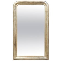 French Silver Gilt Louis Philippe Mirror, ca. 1860-1880