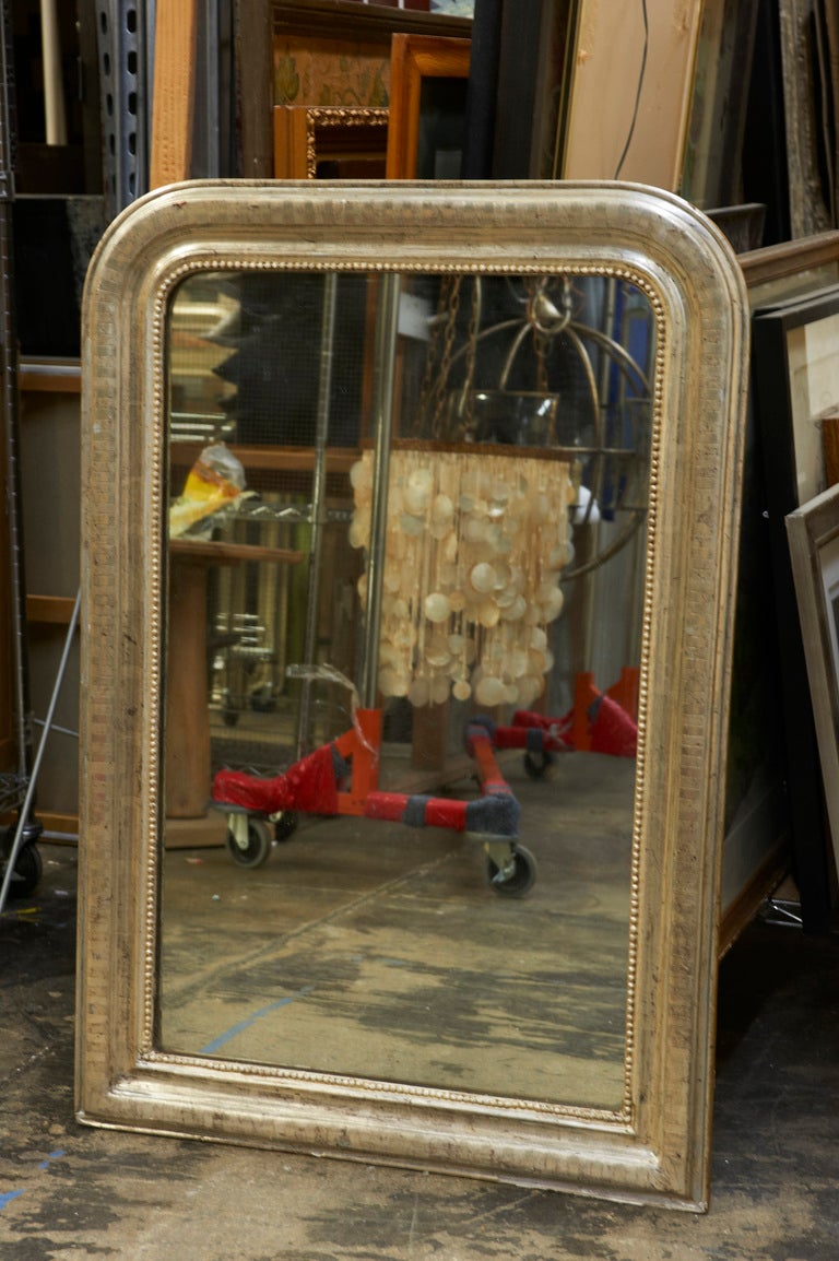 French Silver Gilt Louis Philippe Mirror, C. 1860-1880