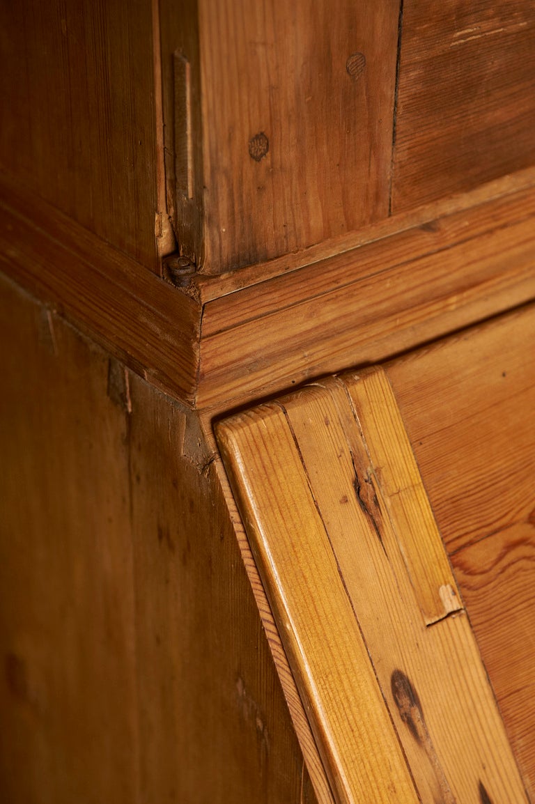 English pine secretaire/bookcase, mid-19th c. 2