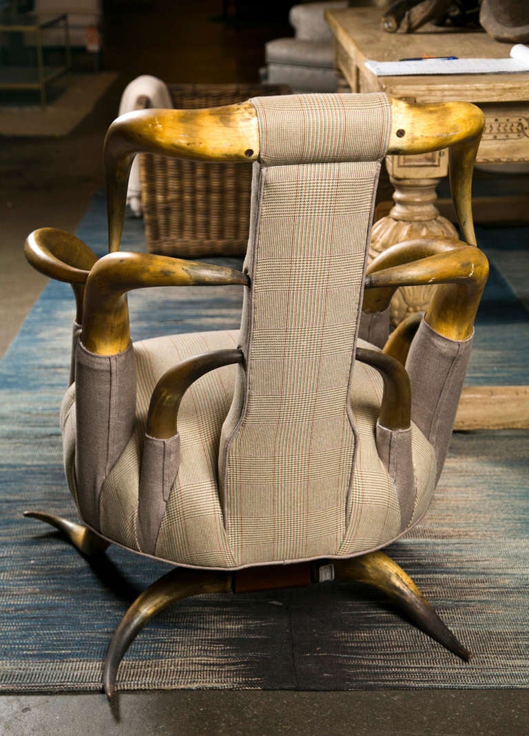 American Victorian Period Long Horn Chair, C. 1880 3