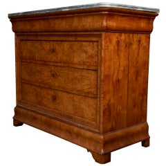 French burr ash commode, c. 1830-40