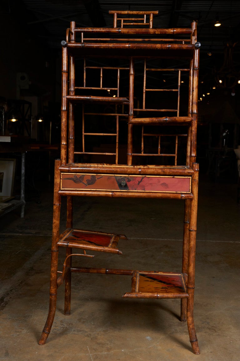 French bamboo etagere, c. 1880-1900