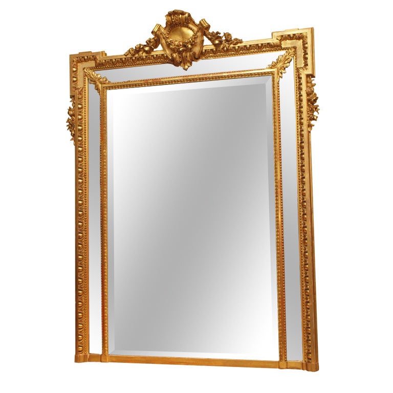 Antique French Louis XVI Gold Mirror