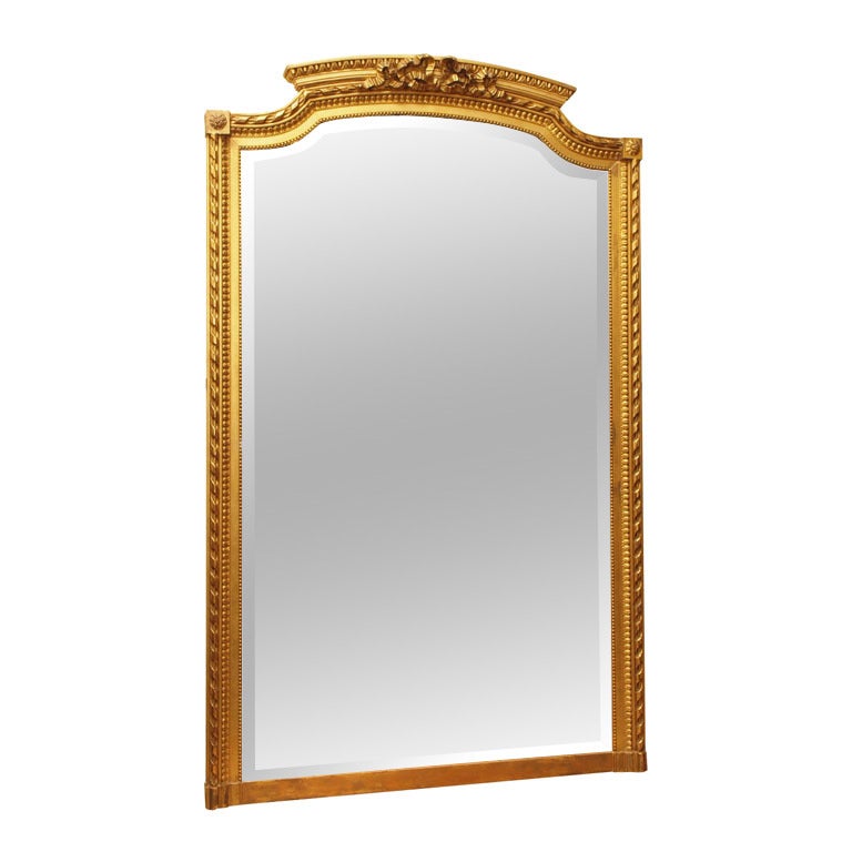 Antique French Louis Philippe Gold Mirror For Sale at 1stdibs