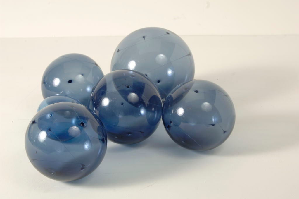 Finnish Set of 6 Handblown Sunballs by Iittala