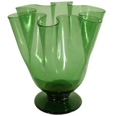 Handblown Vistosi Handkerchief Vase