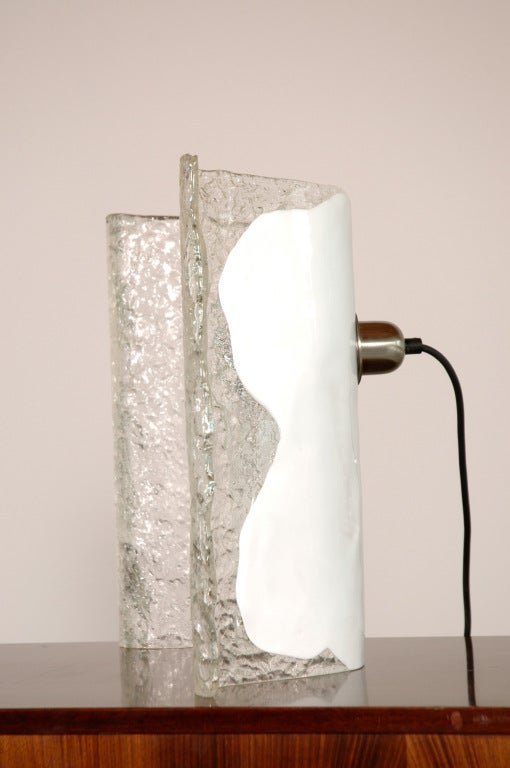 Pair of Spectacular Mazzega  Glass Table Lamps 2