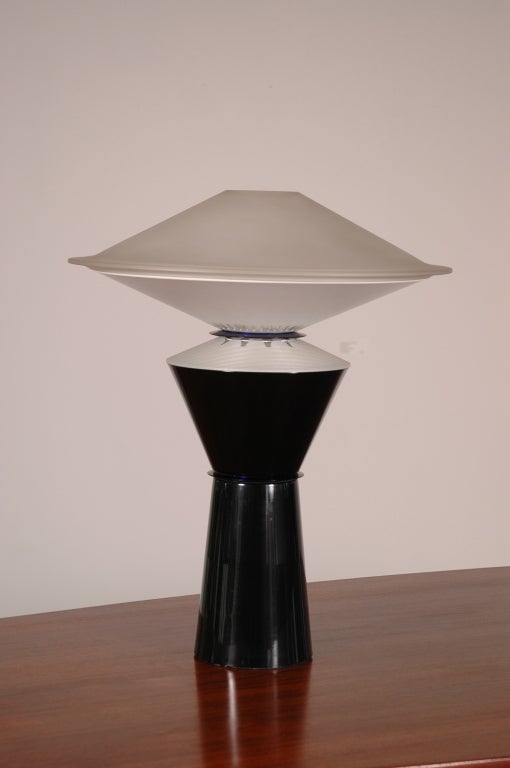 Italian Table Lamp in Metal & Glass 1