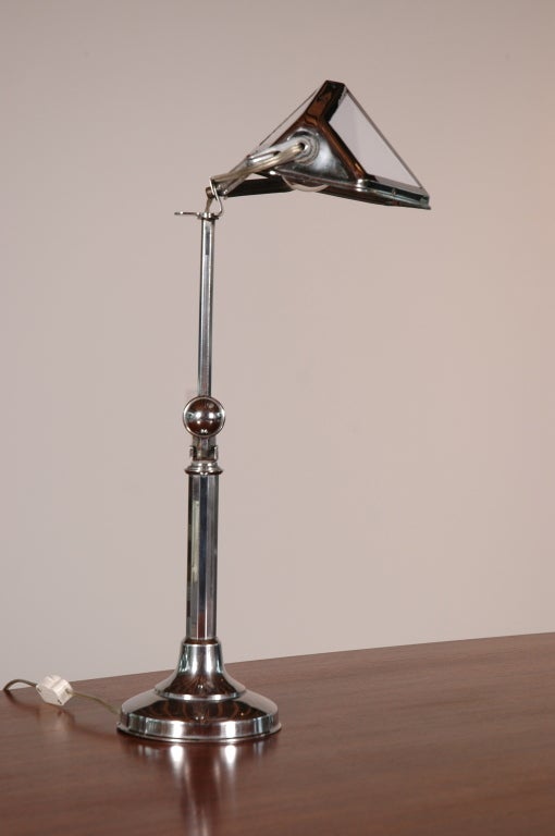 American Chrome & Glass Adjustable Desk Lamp