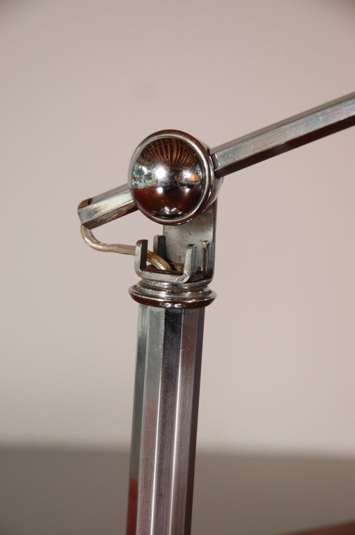 Chrome & Glass Adjustable Desk Lamp 3