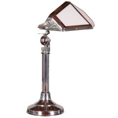 Chrome & Glass Adjustable Desk Lamp