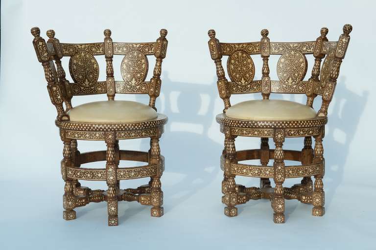 Indonesian Pair of Rare Burgomaster Chairs