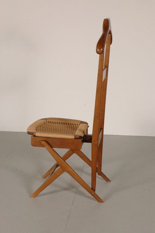 Italian Walnut Valet Chair 1