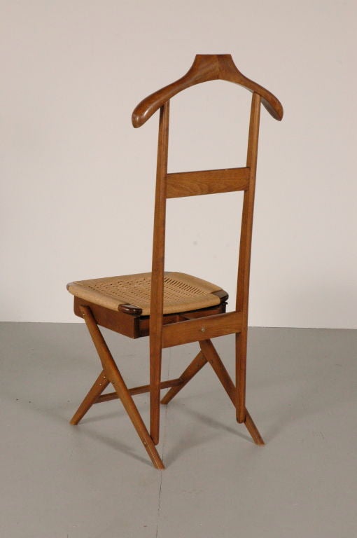 Italian Walnut Valet Chair 2
