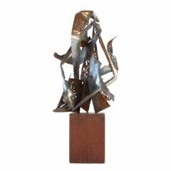 Vintage M.Slipakoff  Metal sculpture in the style of John Chamberlain