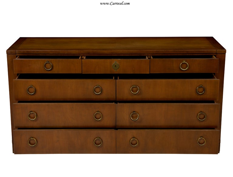BAKER - North Carolina Mid Century Neoclassic Cherry Sideboard Buffet