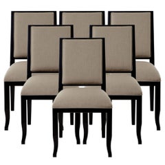Modern Set of 6 Custom Contemporary Dining Side Chairs