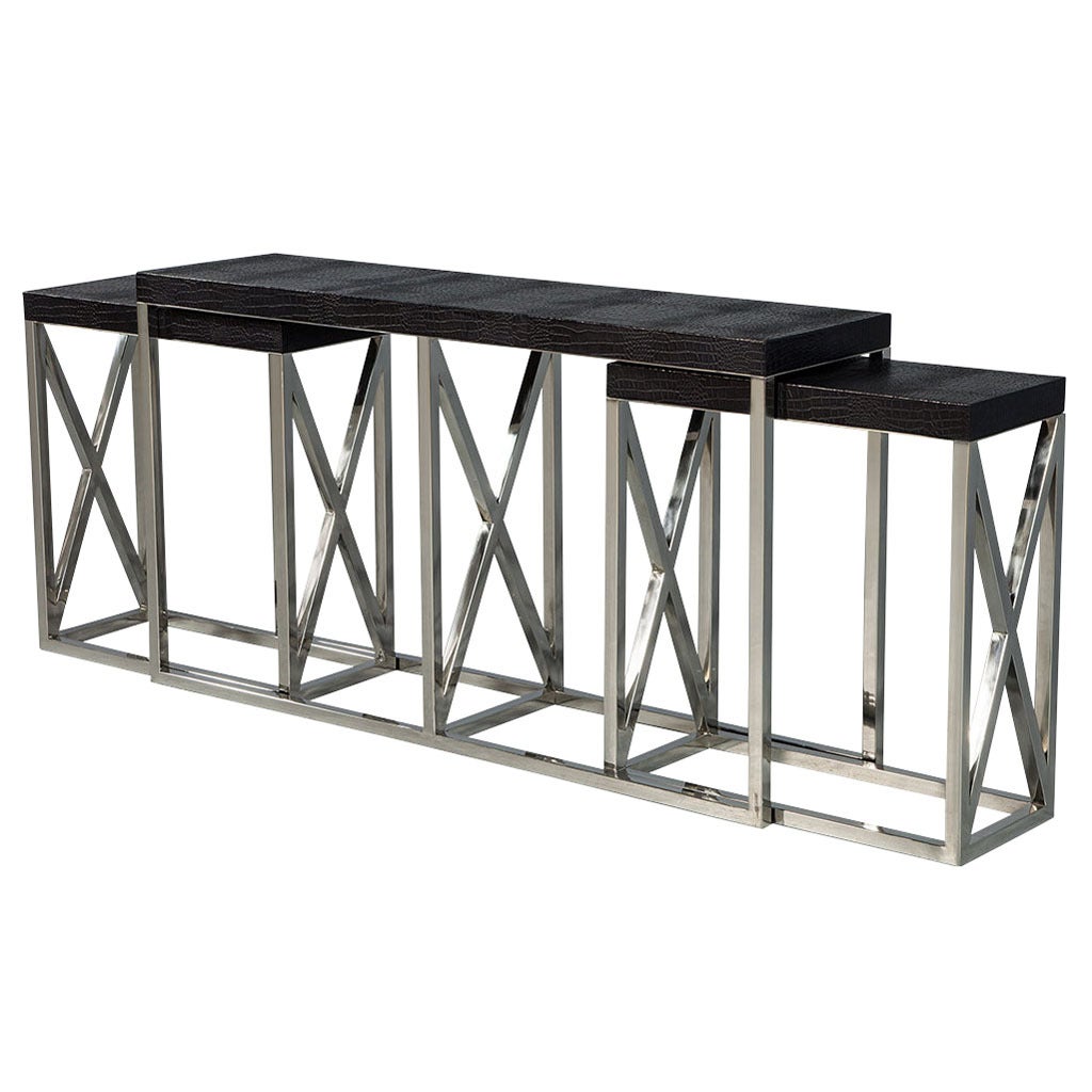 Black Croc Extendible Console