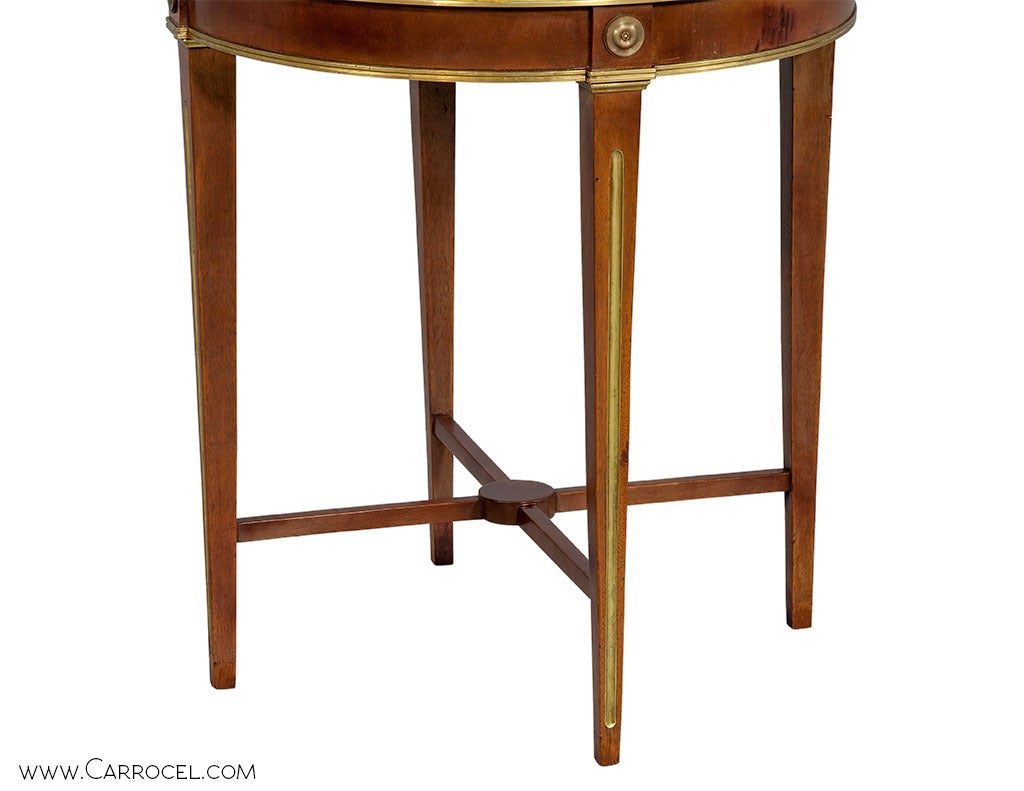 Brass Pair of French Regency End Tables