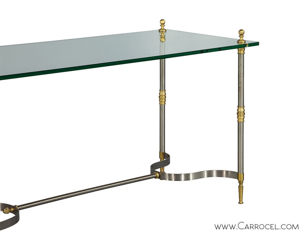 Unknown Glass Top Transitional Console Table