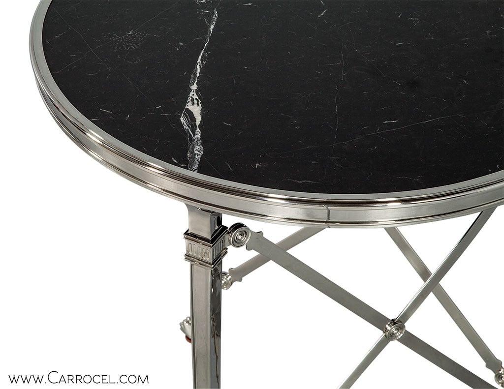 Neoclassical Marble Top Gueridon Table
