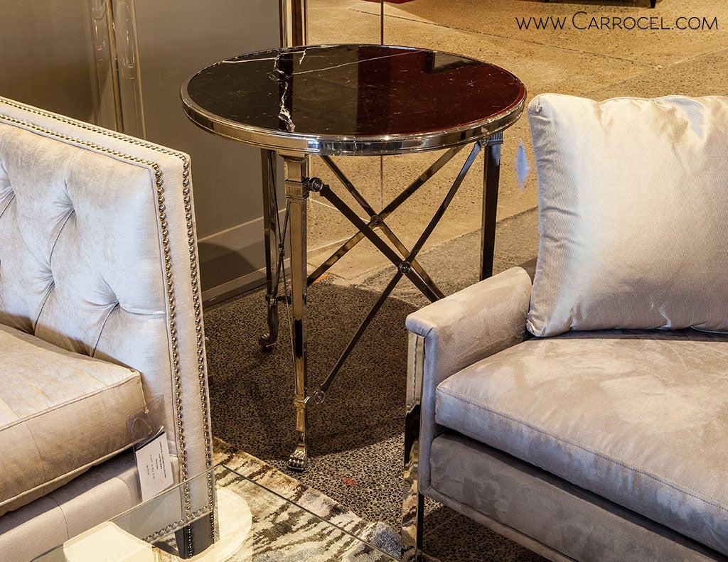 Polished Marble Top Gueridon Table