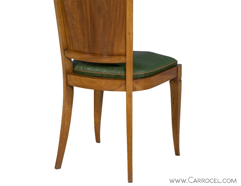 20th Century Set of Six Art Deco Leather Dining Chairs