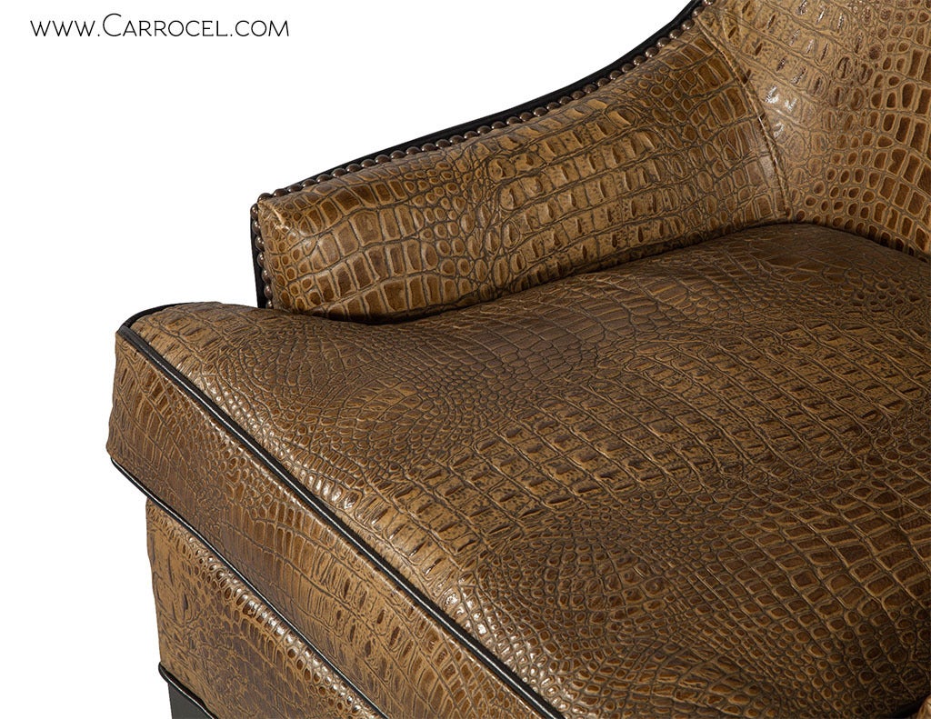 Custom Croc Lounge Chair In Excellent Condition In North York, ON