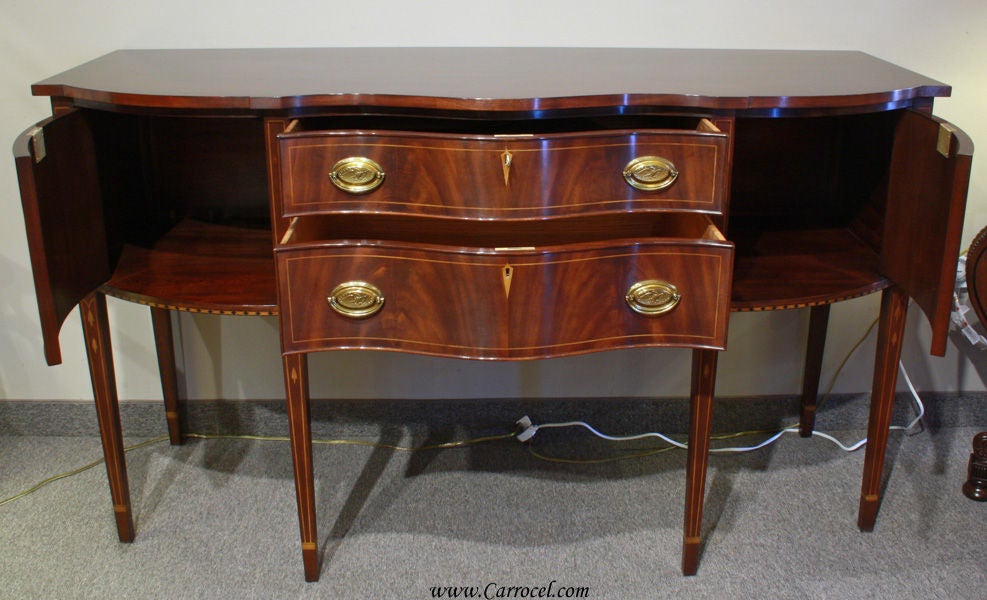 This is a newly made sideboard made by the renowned leader of the fine furniture industry - Henkel Harris. Operating out of Winchester, Virginia, Henkel Harris is known for producing the highest quality furniture with the utmost care and passion for