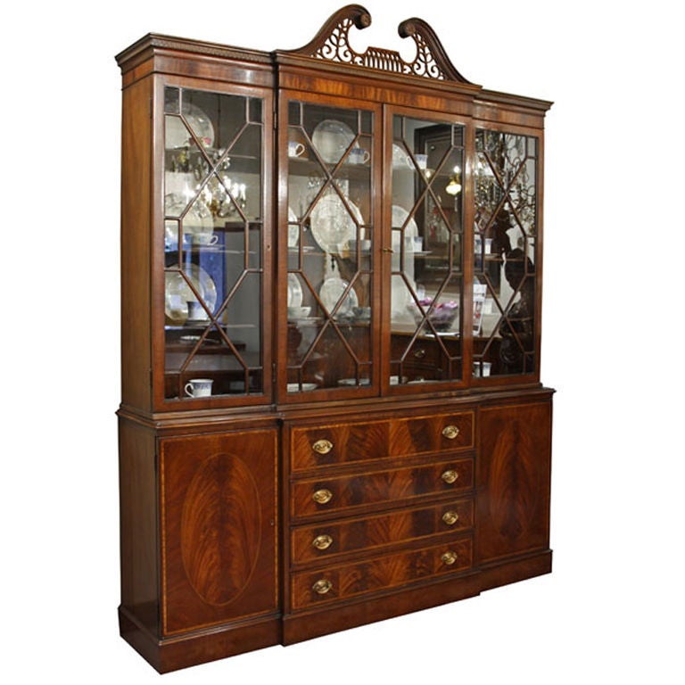 Antique Breakfront China Cabinet