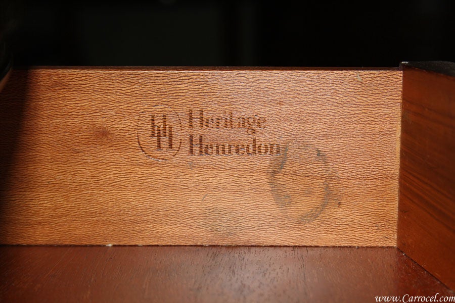 Pair of Solid Mahogany Bachelor Chests by Henredon 3