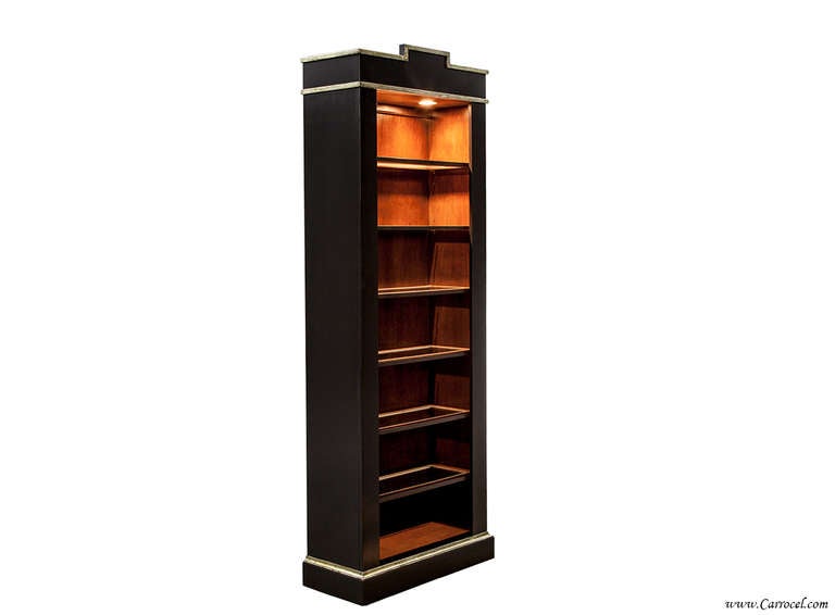 Display in our front entrance stand these two gorgeous cabinets that we proud to say have been finished by Carrocel.  Done in a hand-rubbed black lacquer, they feature a butter smooth finish that takes dozens of hours to achieve, hand-applied