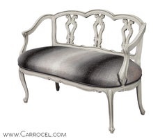 Classic Vintage Louis XVI Style Settee Bench