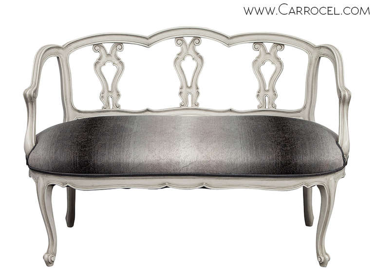 Italian Classic Vintage Louis XVI Style Settee Bench