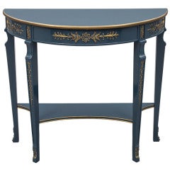 Antique French Regency Style Demi Lune Console