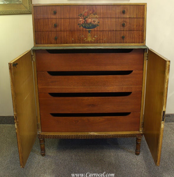 Antique Adam Style HandPainted Bedroom Dresser at 1stDibs hand