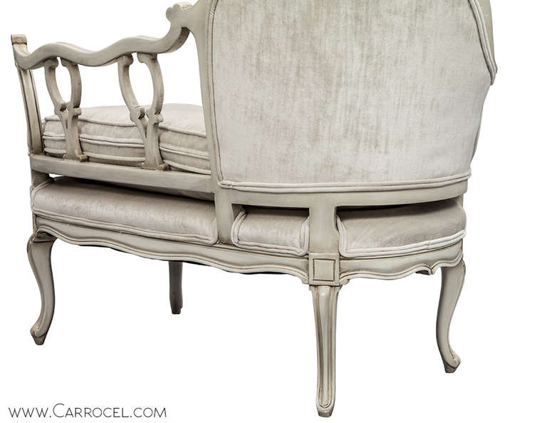 Italian Vintage circa 1950 Louis XV Chaise Lounge