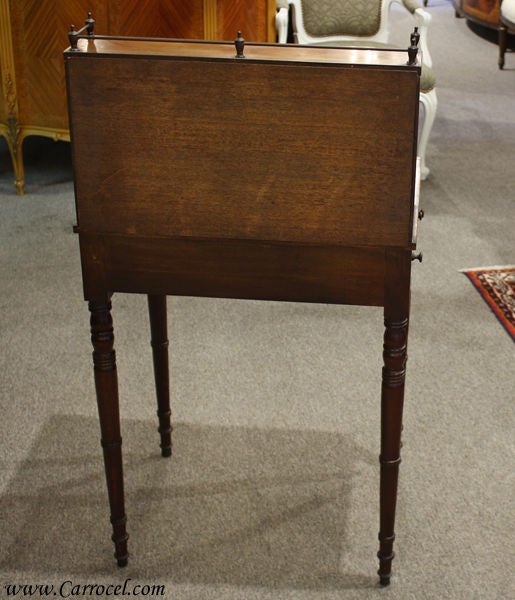 Antique Mahogany Secretary Desk Writing Telephone Table 3