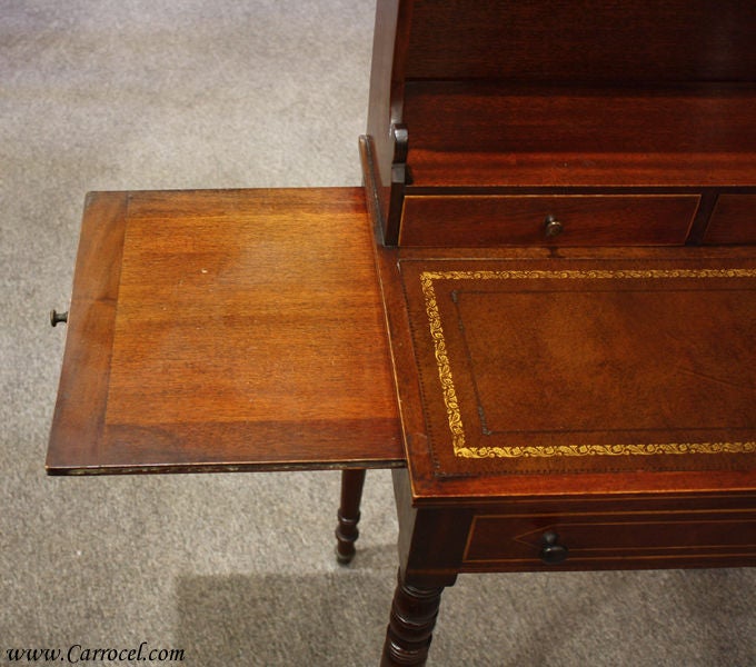 American Antique Mahogany Secretary Desk Writing Telephone Table