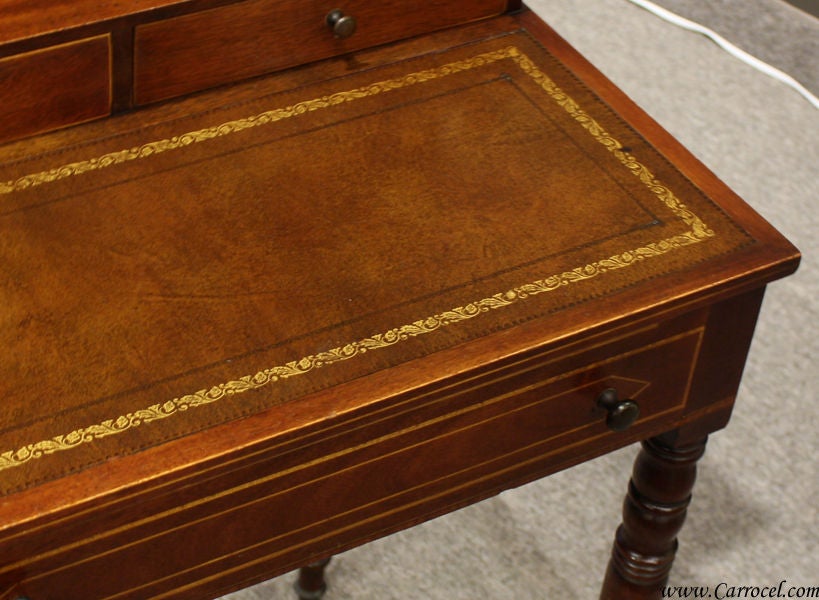 Antique Mahogany Secretary Desk Writing Telephone Table 2