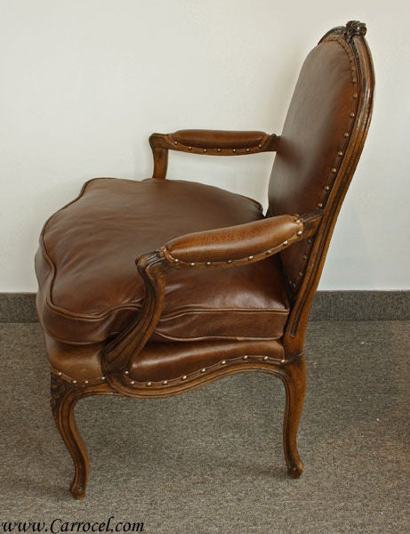 french country leather chair