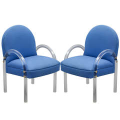 Pair of 1970’s Lucite Arm Chairs by Pace Collection
