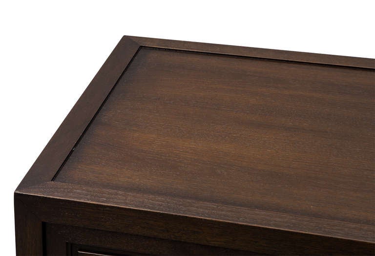 Mid-20th Century Pair of Baker Mid Century Walnut Chest of Drawers Bachelor’s Chests